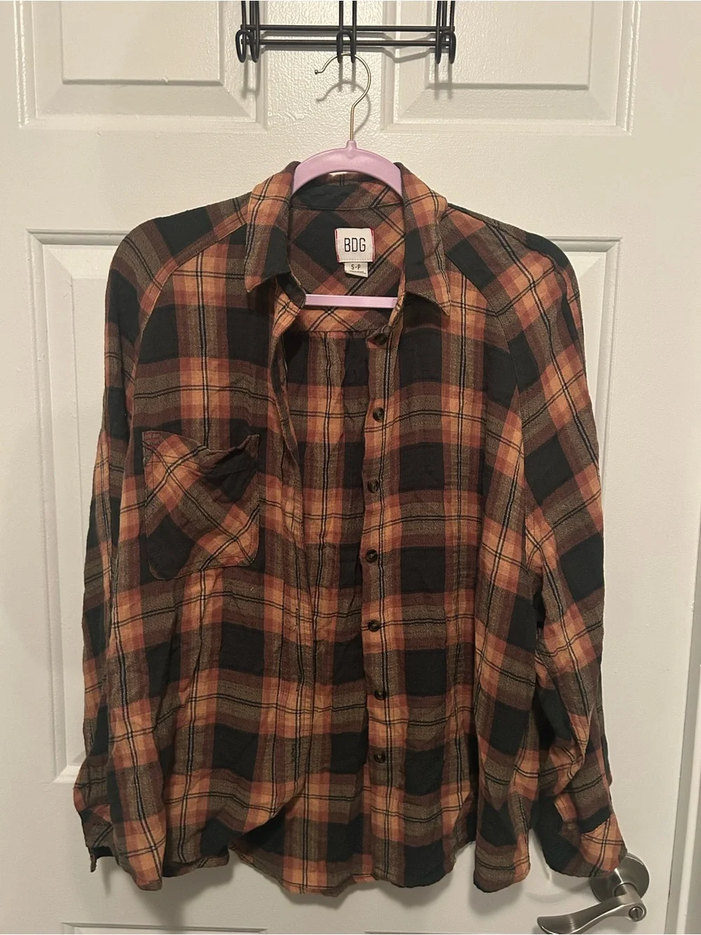 BDG Women’s Plaid Button-Down Shirt - Picture 1 of 5